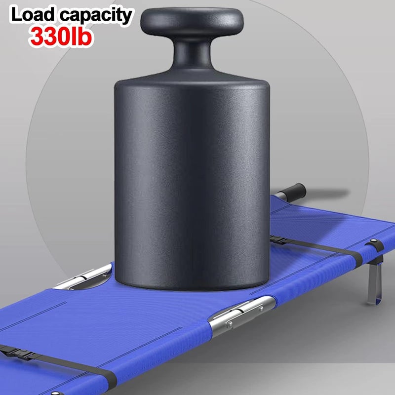 QAKEEIGB Stretcher Portable Folding Aluminum Lightweight with Trolley 2 Wheels Rescue Stretcher for Hospital, Clinic, Home, Sports Venues, Ambulance Capacity 330 lb (Blue) - Image 3